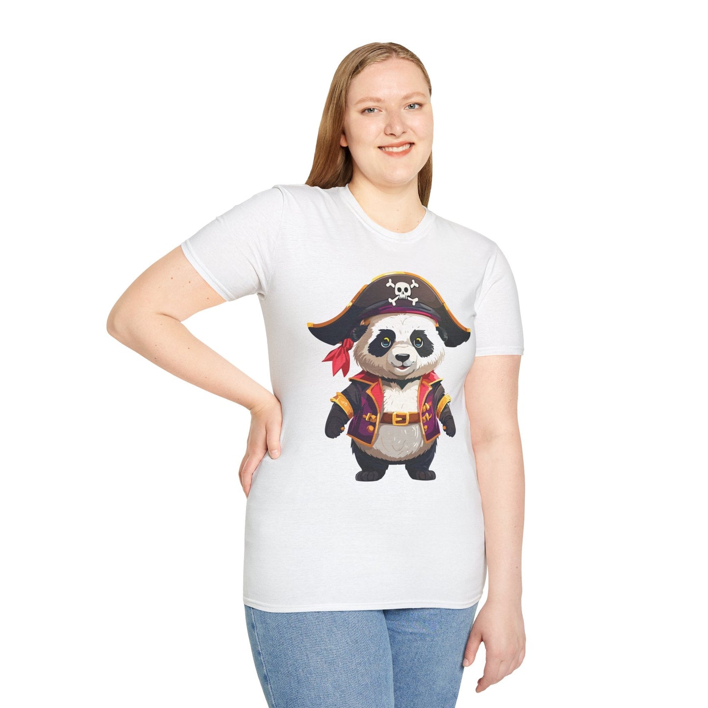 Panda Shirt Unisex Panda Tee Softstyle 64000 Gildan 100 Percent Cotton Animal Tee
