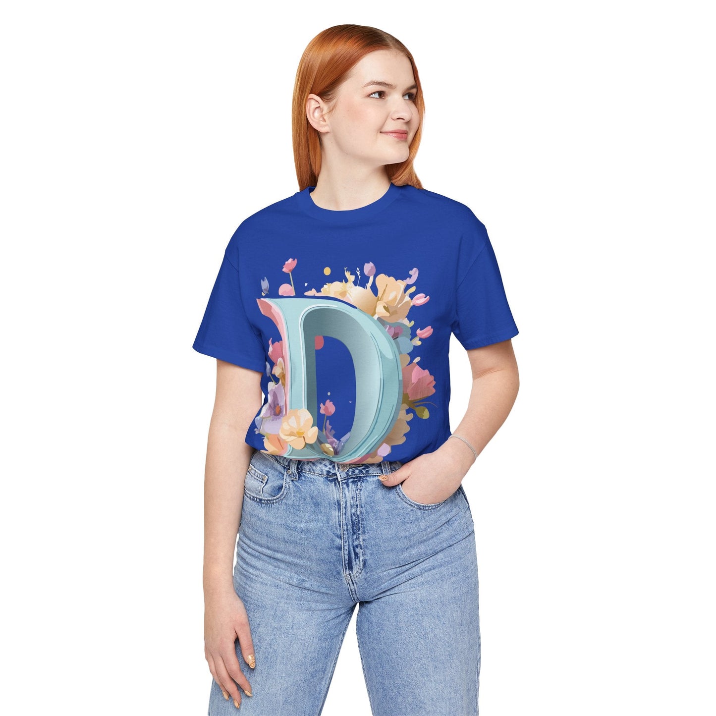 Letter D Graphic Tee Unisex Jersey Short Sleeve By Adelpha Vintage Inspired Artwork