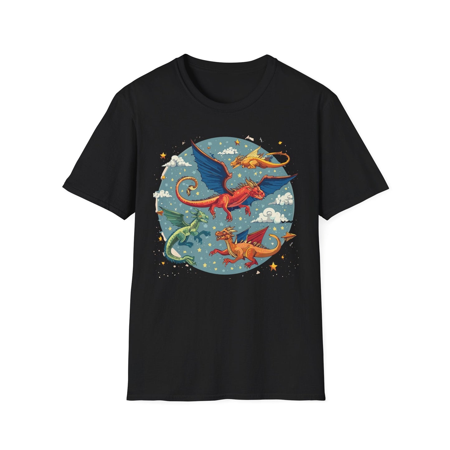 Dragon Graphic Unisex 100 Cotton Tee with Animal Artwork Design 12