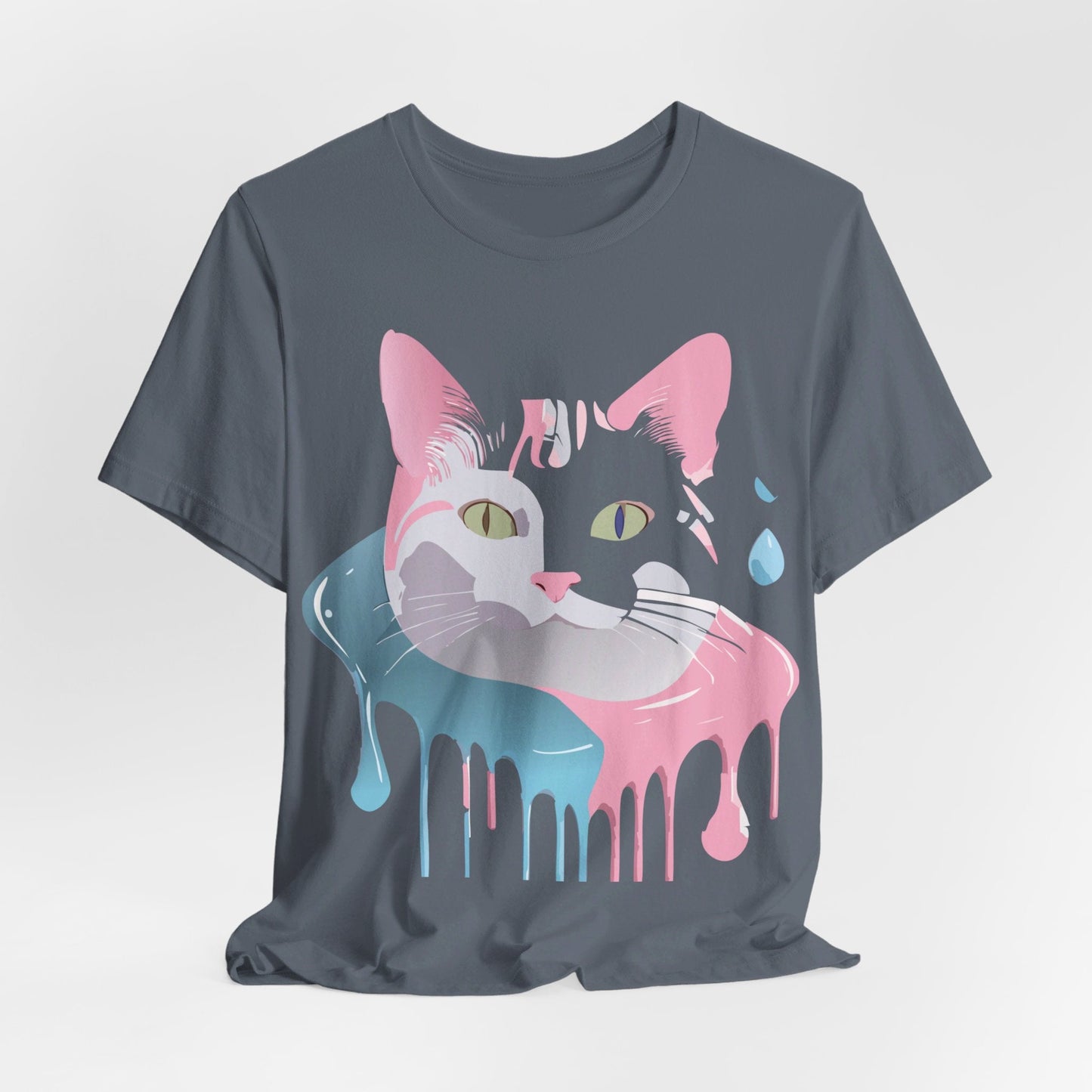 Cat Graphic Tee Unisex Short Sleeve T Shirt Adelpha Vintage Inspired Design