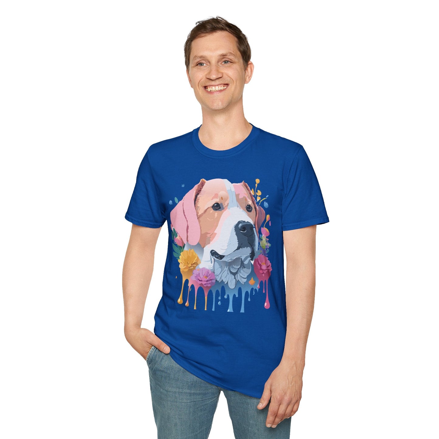 Dog Shirt Unisex Softstyle Cotton Tee 64000 Graphic Animal Print