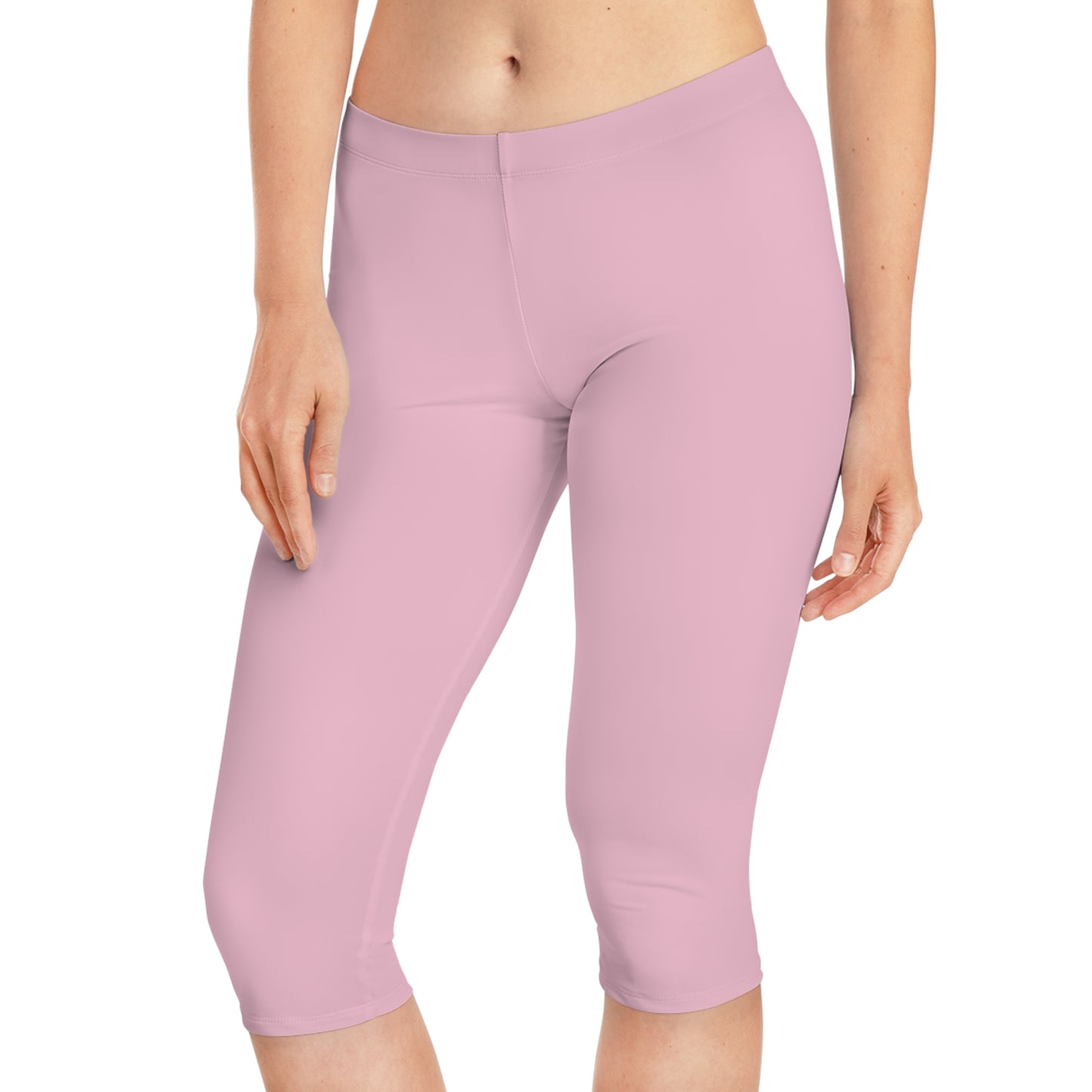 Pink Color Capri Leggings, Pink Capri Leggings 4
