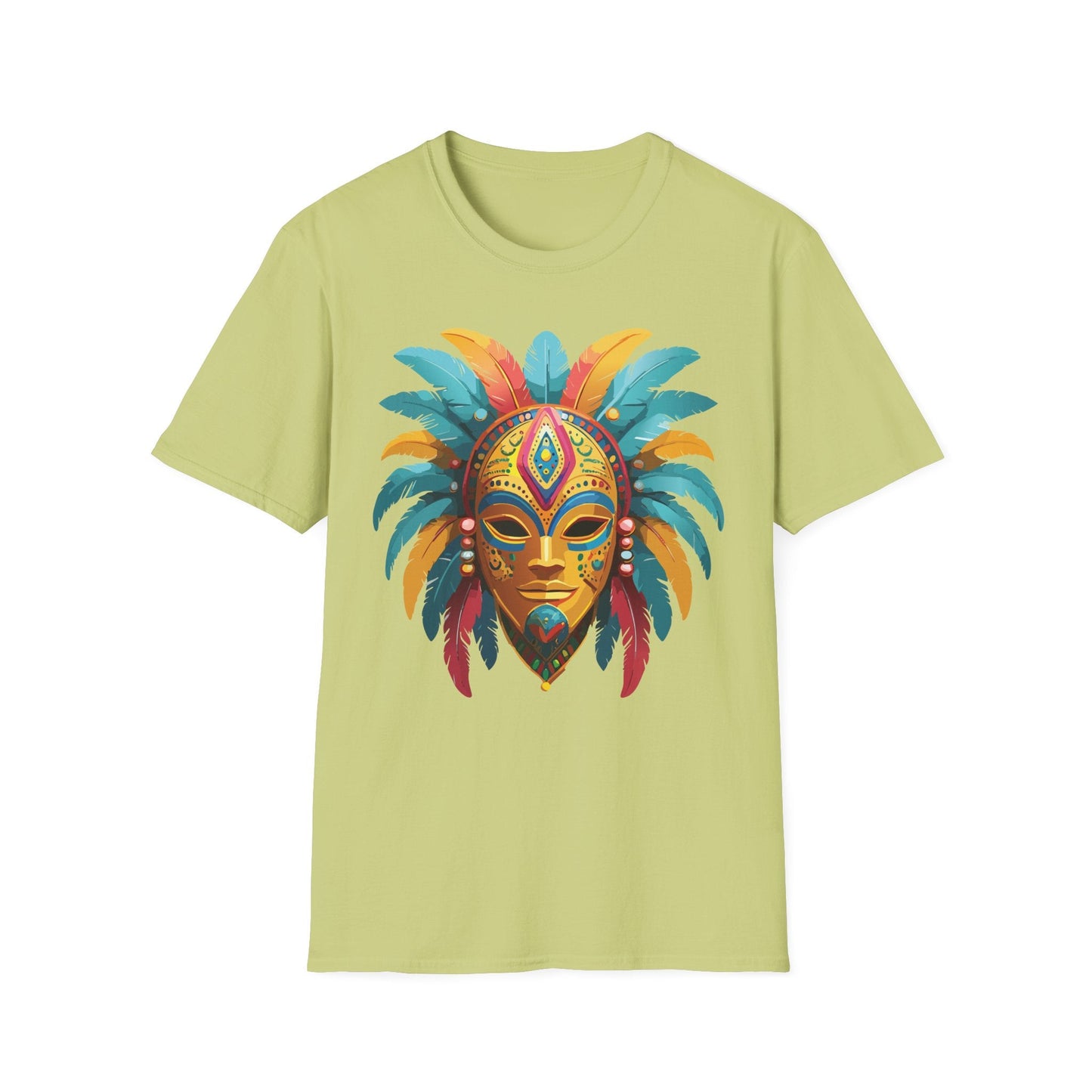 Unisex Mask Tee Shirt Masquerade Design Softstyle Gildan 64000 Comfortable Cotton Tee