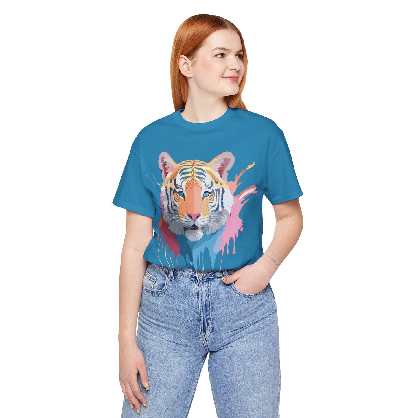 Tiger Graphic Tee By Adelpha Unisex Short Sleeve Vintage Inspired Art Shirt Premium Quality