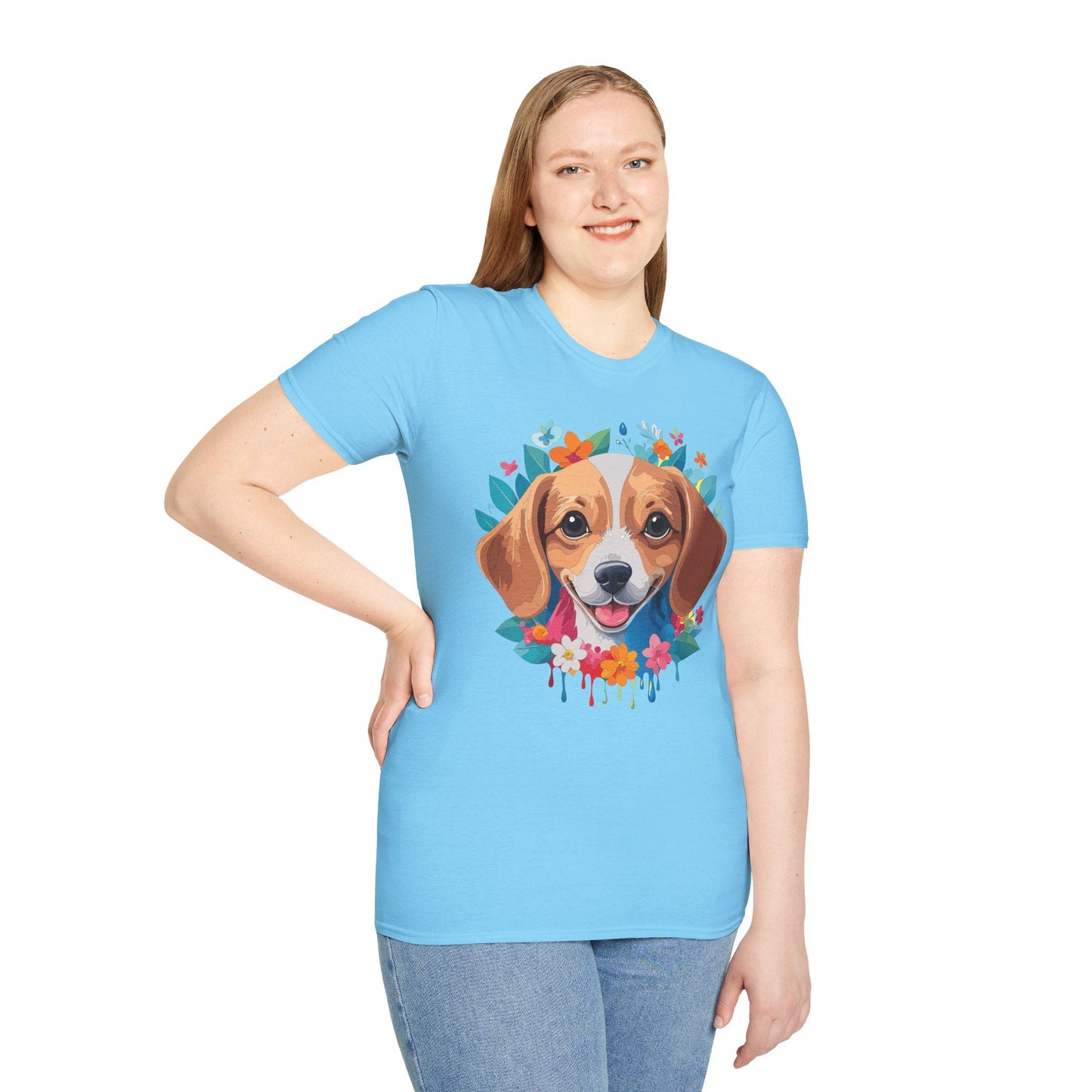 Unisex Dog Shirt Animal Tee Gildan Softstyle 64000 Cotton Tee