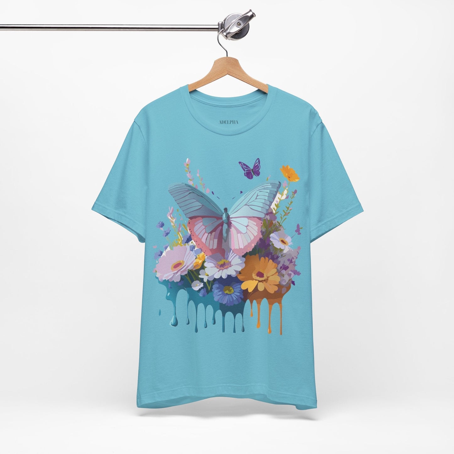 Butterfly Graphic Tee Unisex Short Sleeve Jersey Vintage Artwork Adelpha