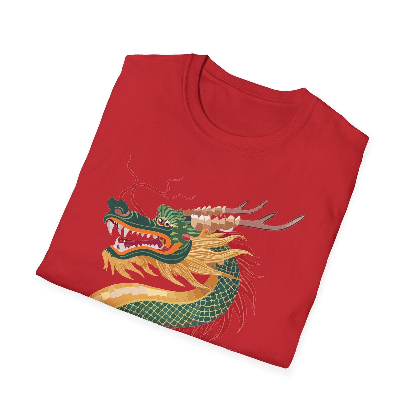 Dragon Graphic Unisex Cotton Softstyle Art Design Tee With Animals 9