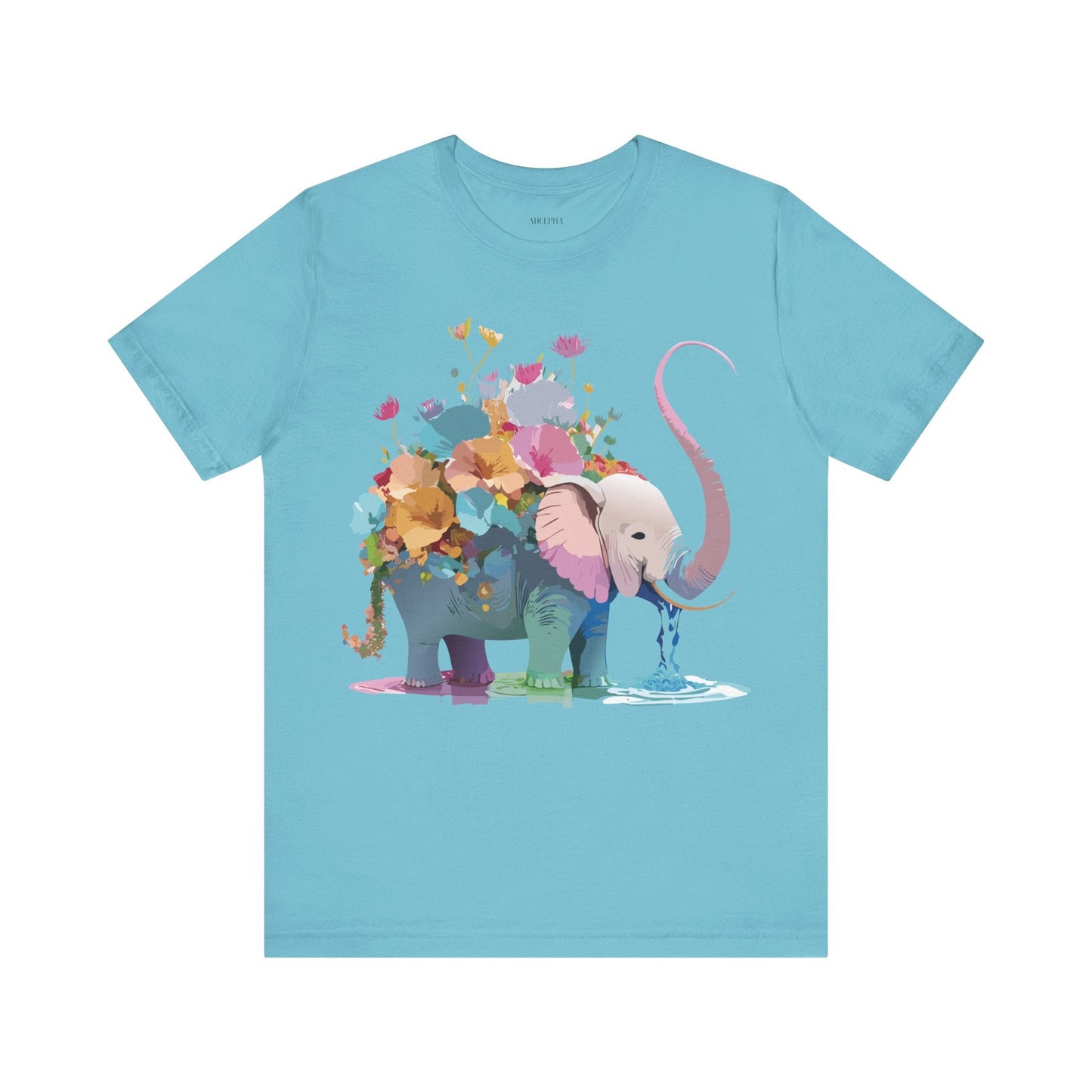 Adelpha Elephant Graphic Tee Unisex Short Sleeve Vintage Inspired Art Design Shirt