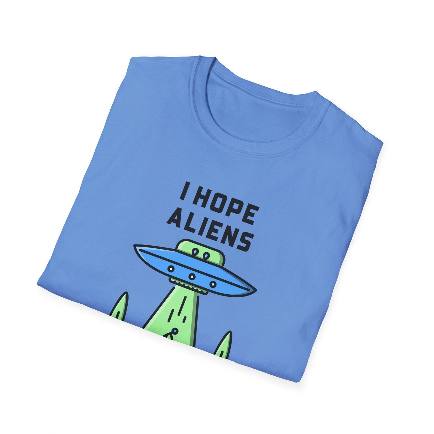 Alien UFO TShirt  I Hope Aliens Believe In Me Cute SciFi Graphic Tee