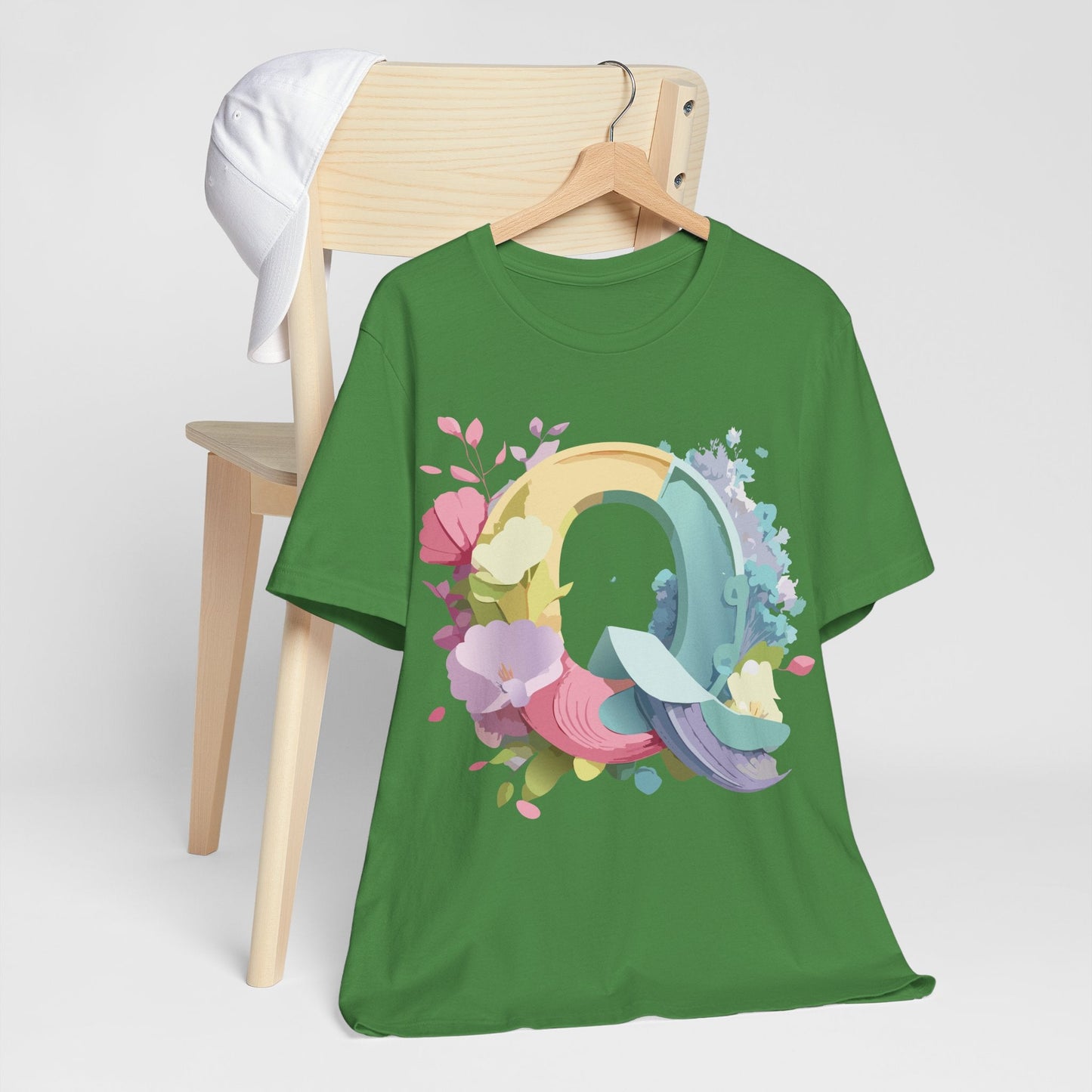 Letter Q Graphic Tee Unisex Short Sleeve Vintage Inspired Art Adelpha Tee Premium Cotton Comfort