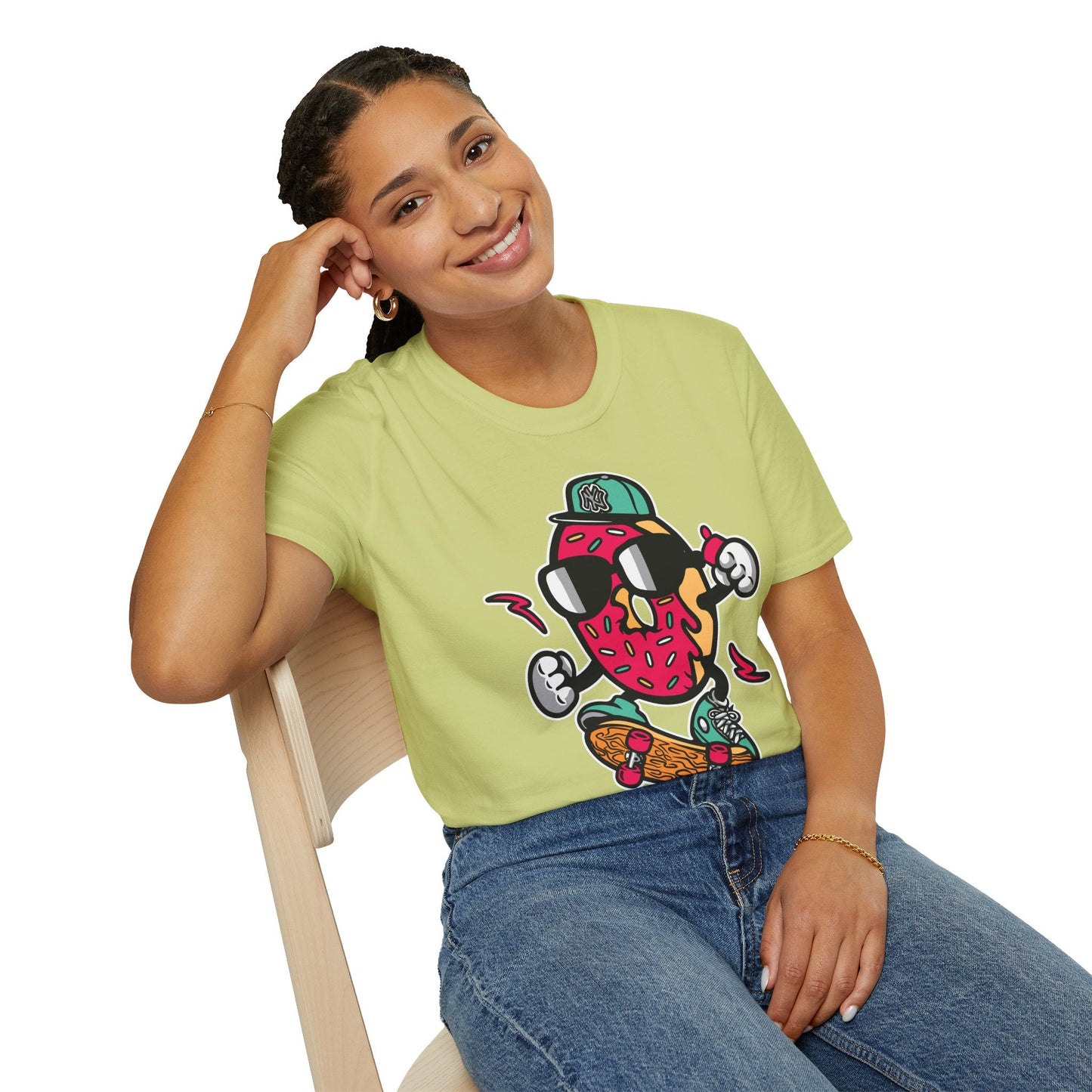 Cartoon T Shirt Animation Tee Funny Art Graphic Shirt Unisex Gildan Softstyle 64000
