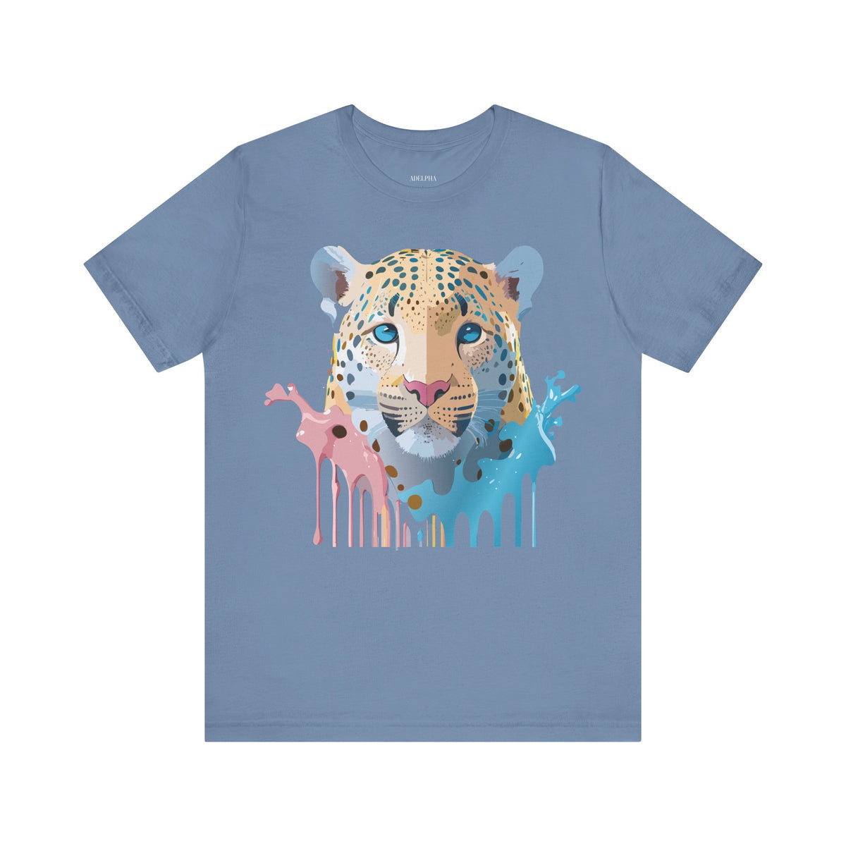 Cheetah Graphic Unisex Cotton Bella+Canvas Tee with Art Animal Design e304