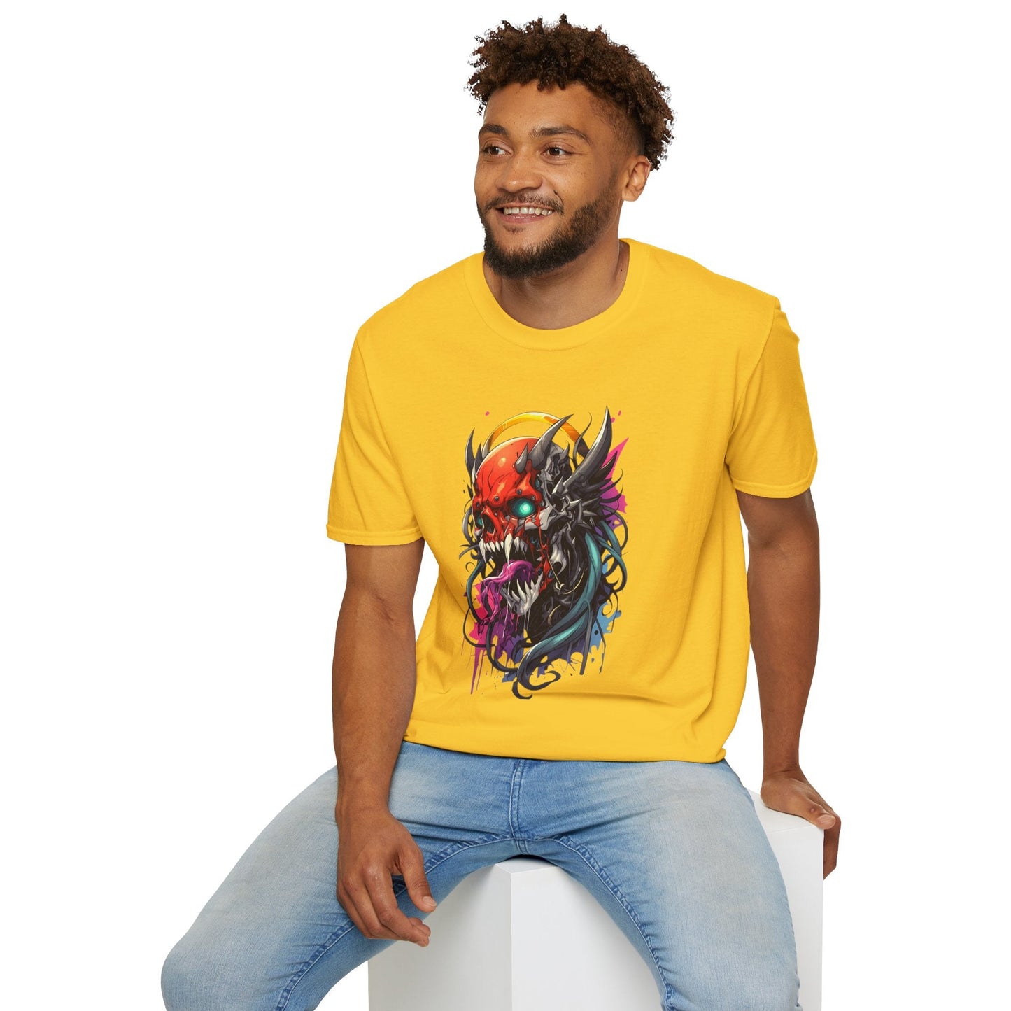 Skull Graphic Unisex Cotton T-shirt with Skeleton Artwork Design 28