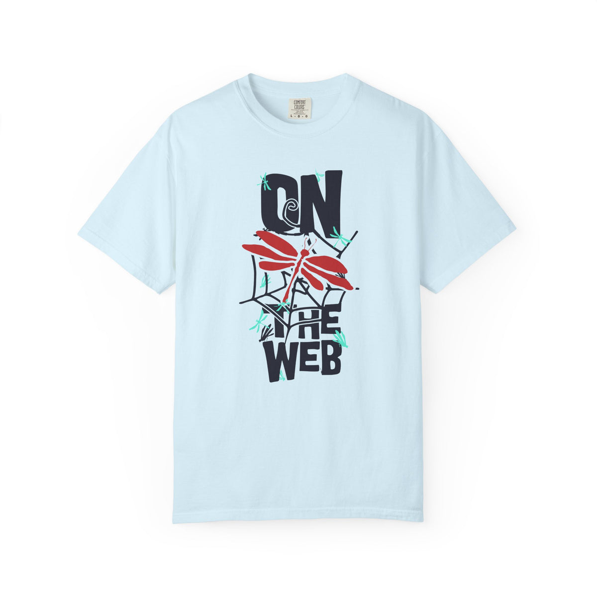 On the Web Spider Graphic Unisex Comfort Colors Garment-Dyed Heavyweight 100 Cotton Art Design T-Shirt w4