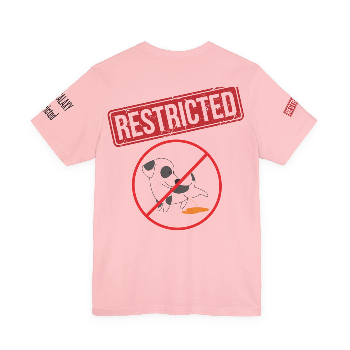 Art Red Stamp Graphic Unisex Cotton Bella+Canvas Tee with Art Design b96