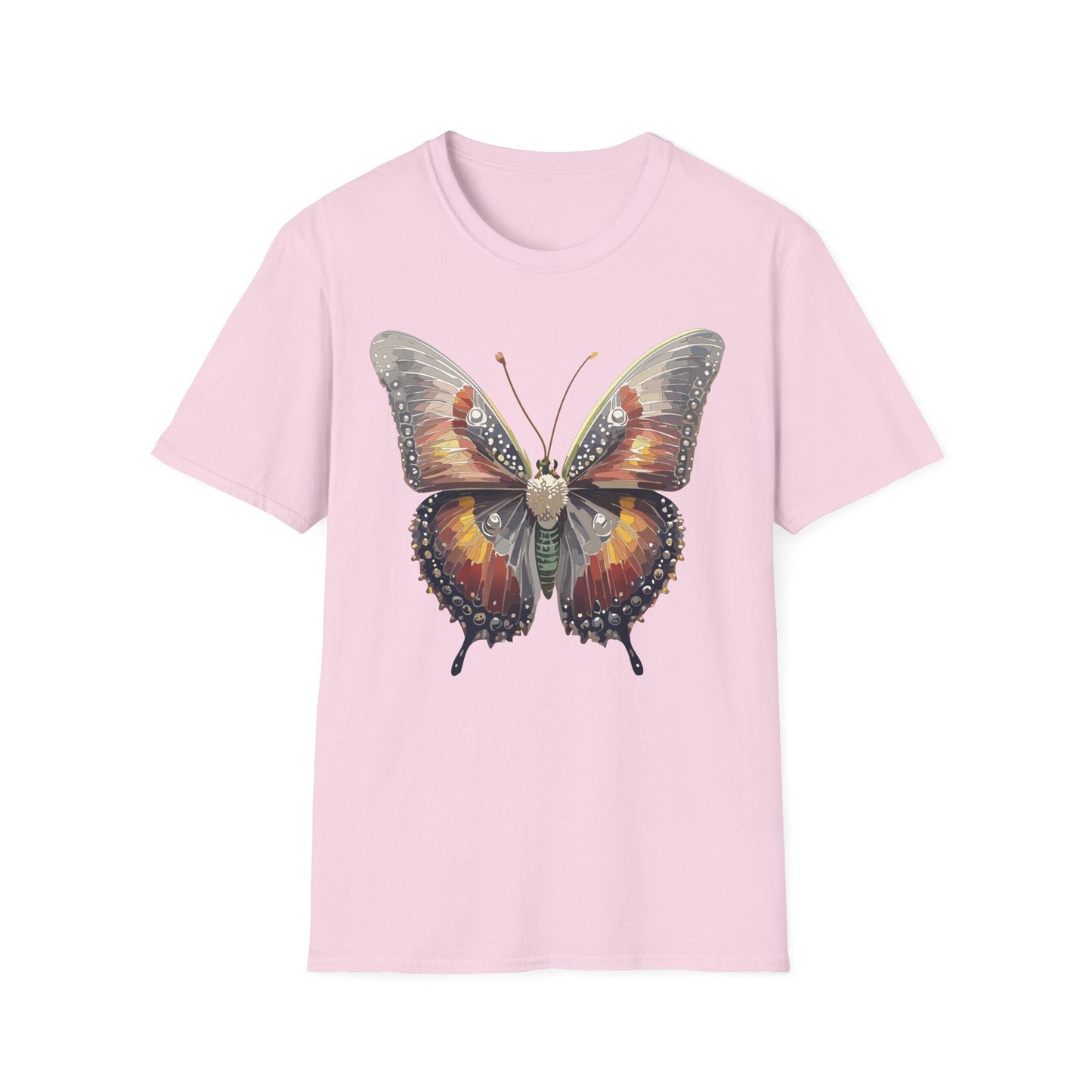 Butterfly Shirt Unisex Lightweight 100 Cotton Gildan Softstyle 64000 Tee Monarch Butterfly Design