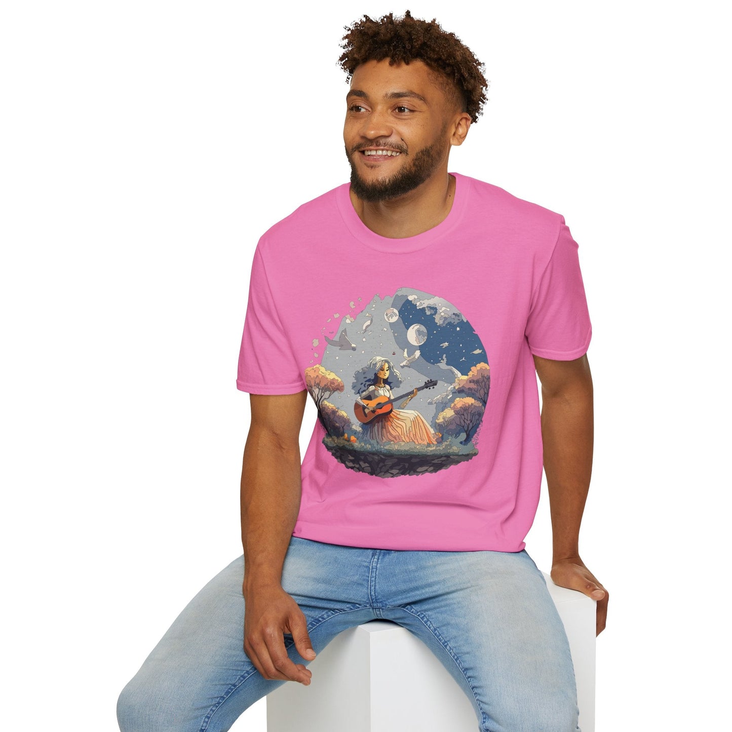 Womens Graphic T Shirt Art Design Tee Unisex Softstyle Cotton Shirt Everyday Comfort Durable Wear