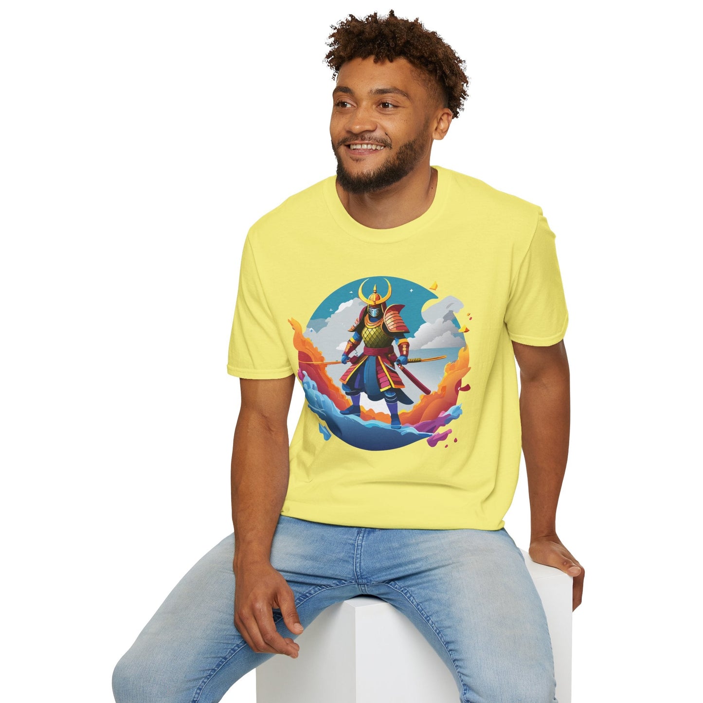 Samurai Shirt Unisex Gildan Softstyle 64000 Tee 100 Percent Ring Spun Cotton Lightweight
