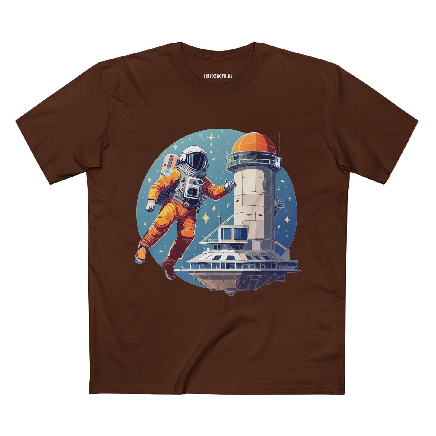 Cosmos Astronaut Shirt Unisex Premium Cotton Tee With Original Art Design Retro2Nova CS11