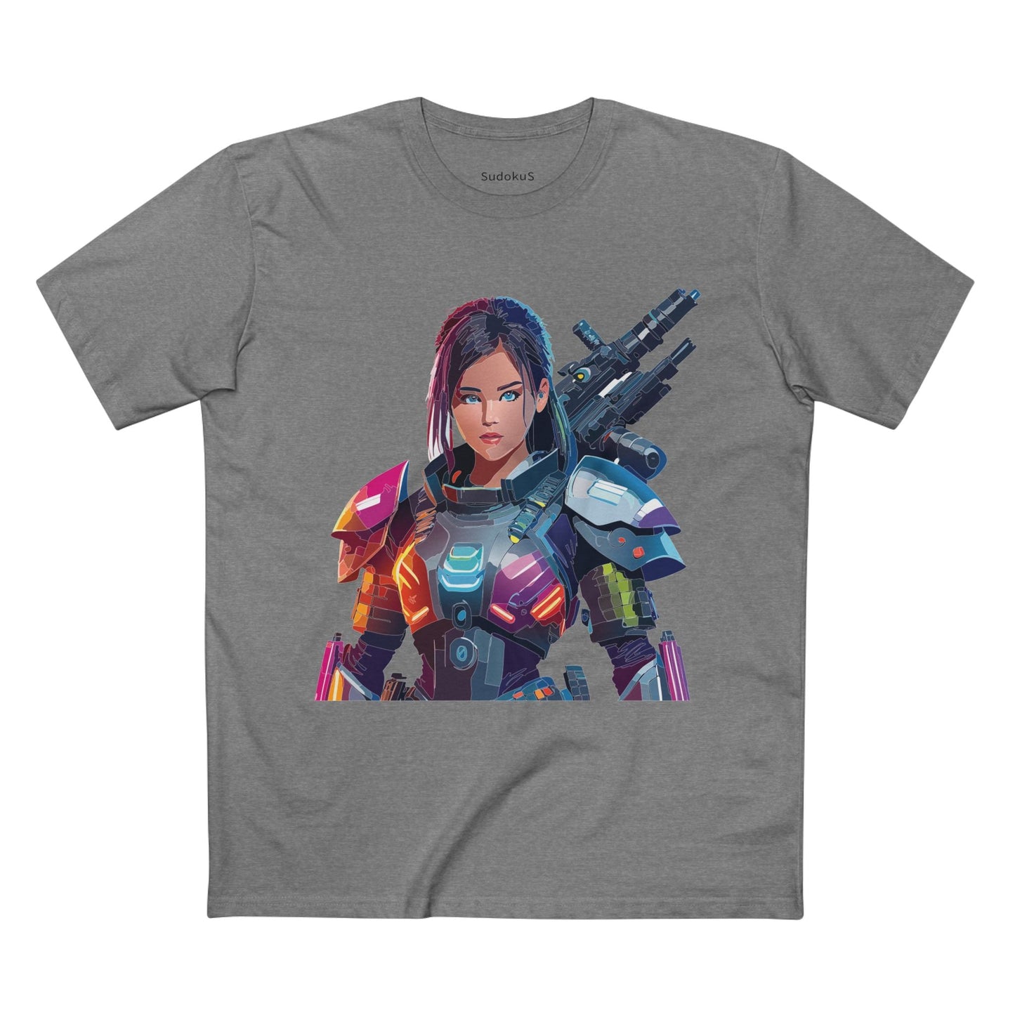 Army-woman Graphic Unisex 100 Cotton Staple Tee 2