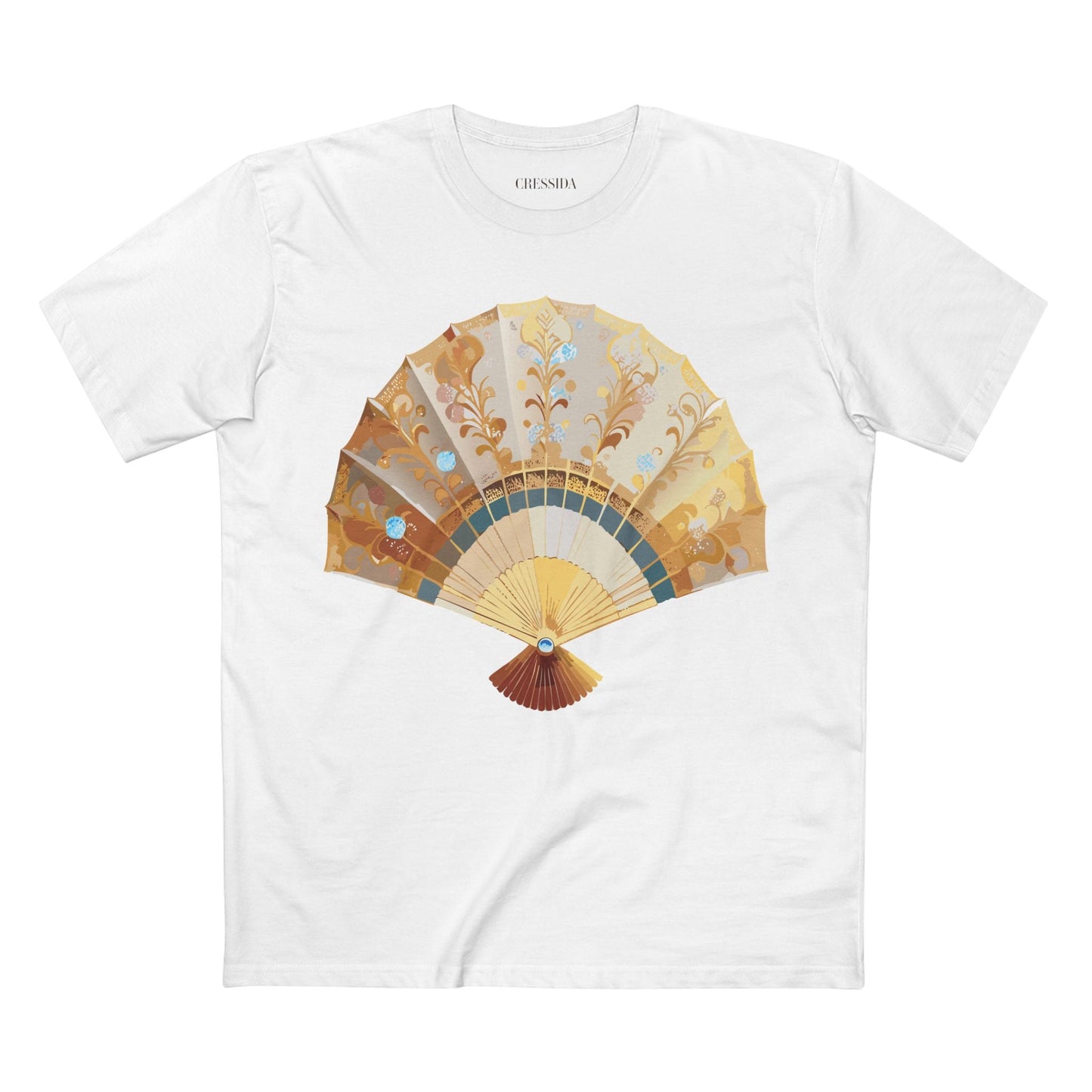 Antique Fan Graphic Design T-Shirt Unisex 100 Cotton Floral Carnival Artwork Tee 21
