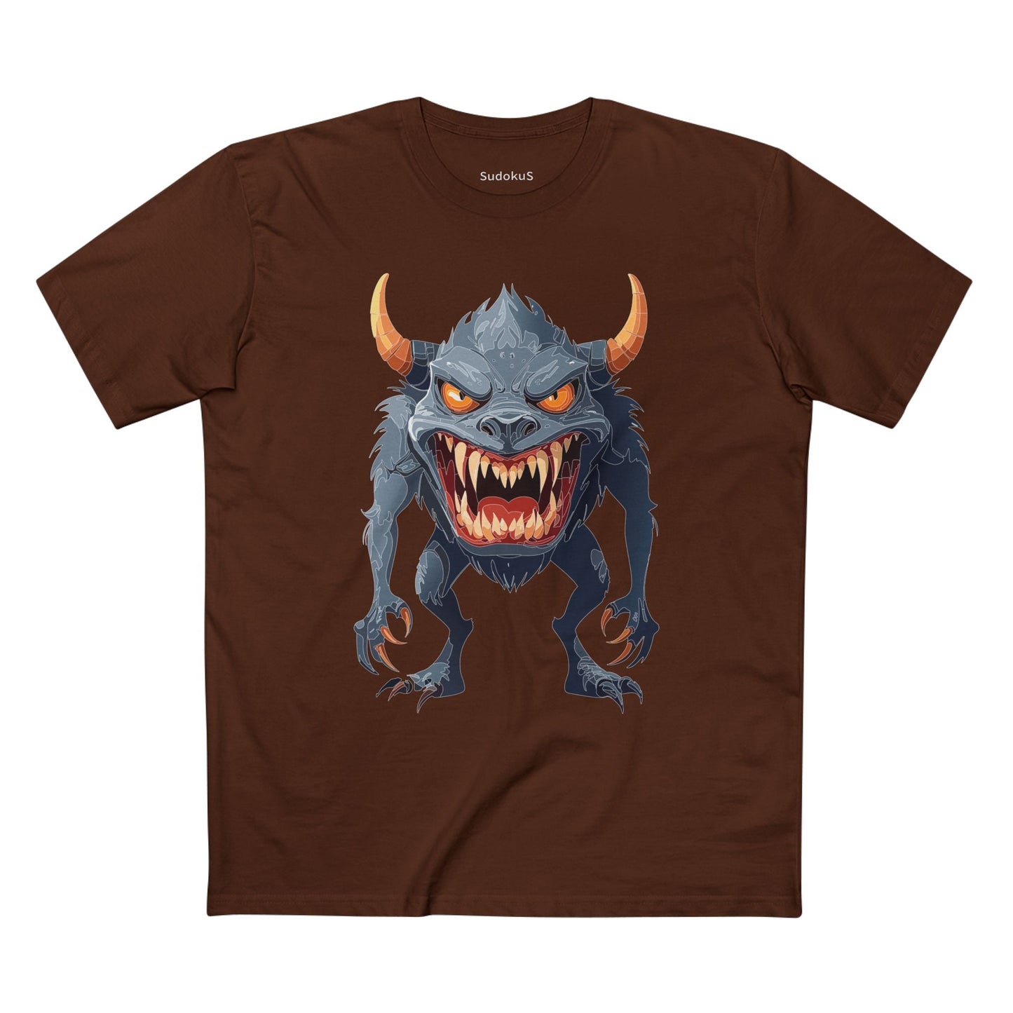 Cartoon Monsters Graphic Unisex 100 Cotton Staple Tee 4