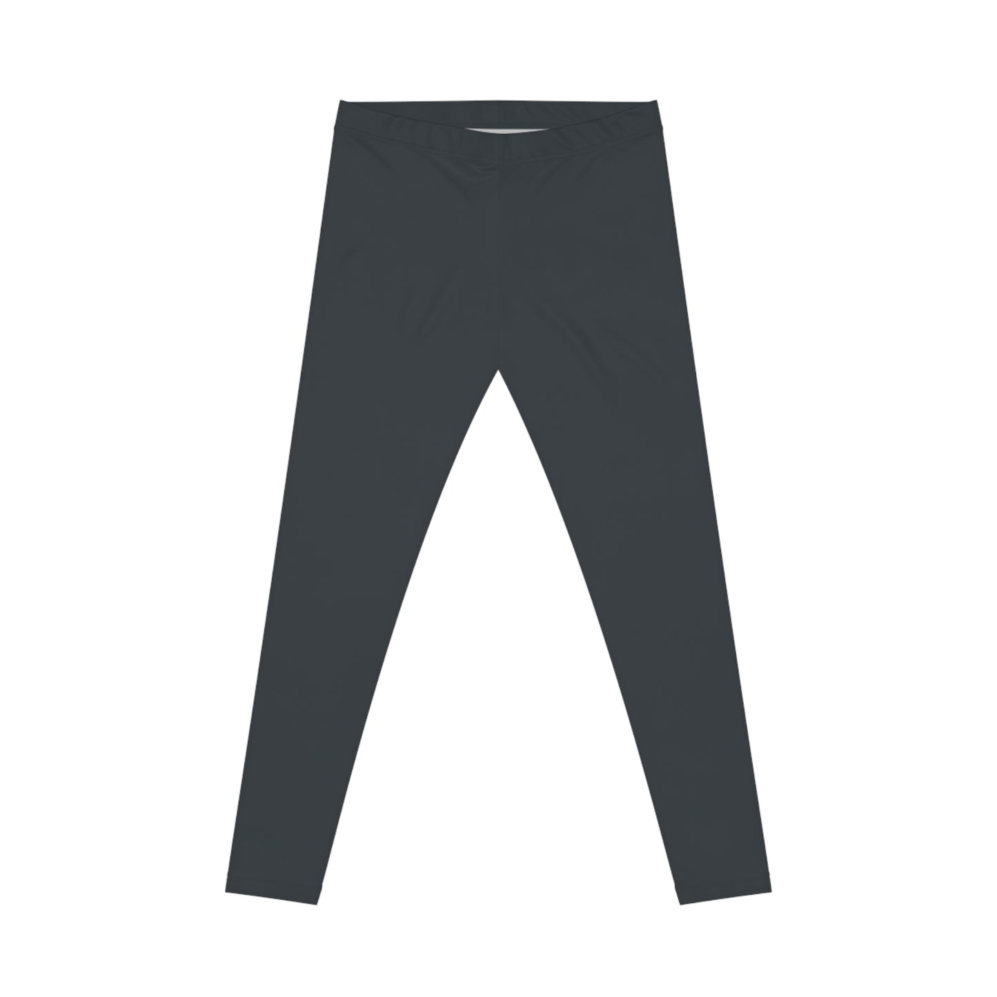 Jet Black Color Women's Poly-Span Casual Leggings Print Everyday Activewear Pants