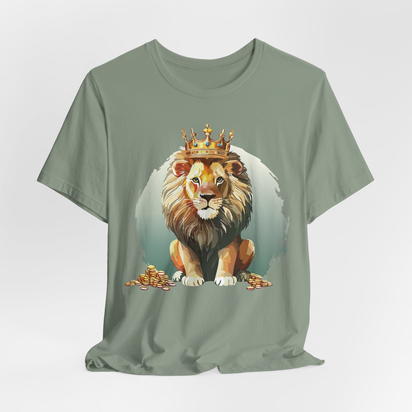 Regal Lion Short Sleeve Tee, Animal Shirt, Lion Tee, Unisex Top, Birthday Gift, Shirt with Animal design