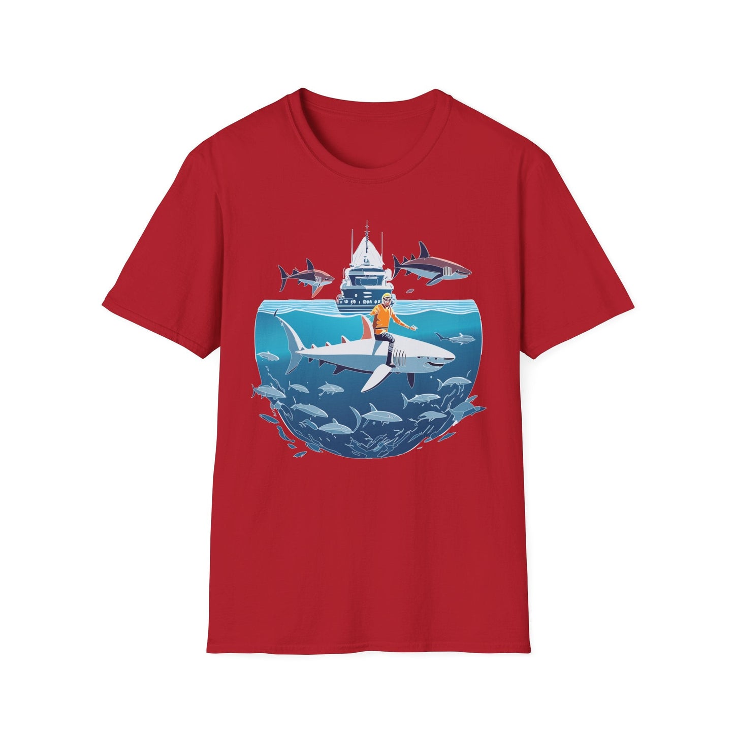 Ocean Tee Shirt Unisex Softstyle Gildan 64000 Cotton T Shirt Lightweight Casual Tee