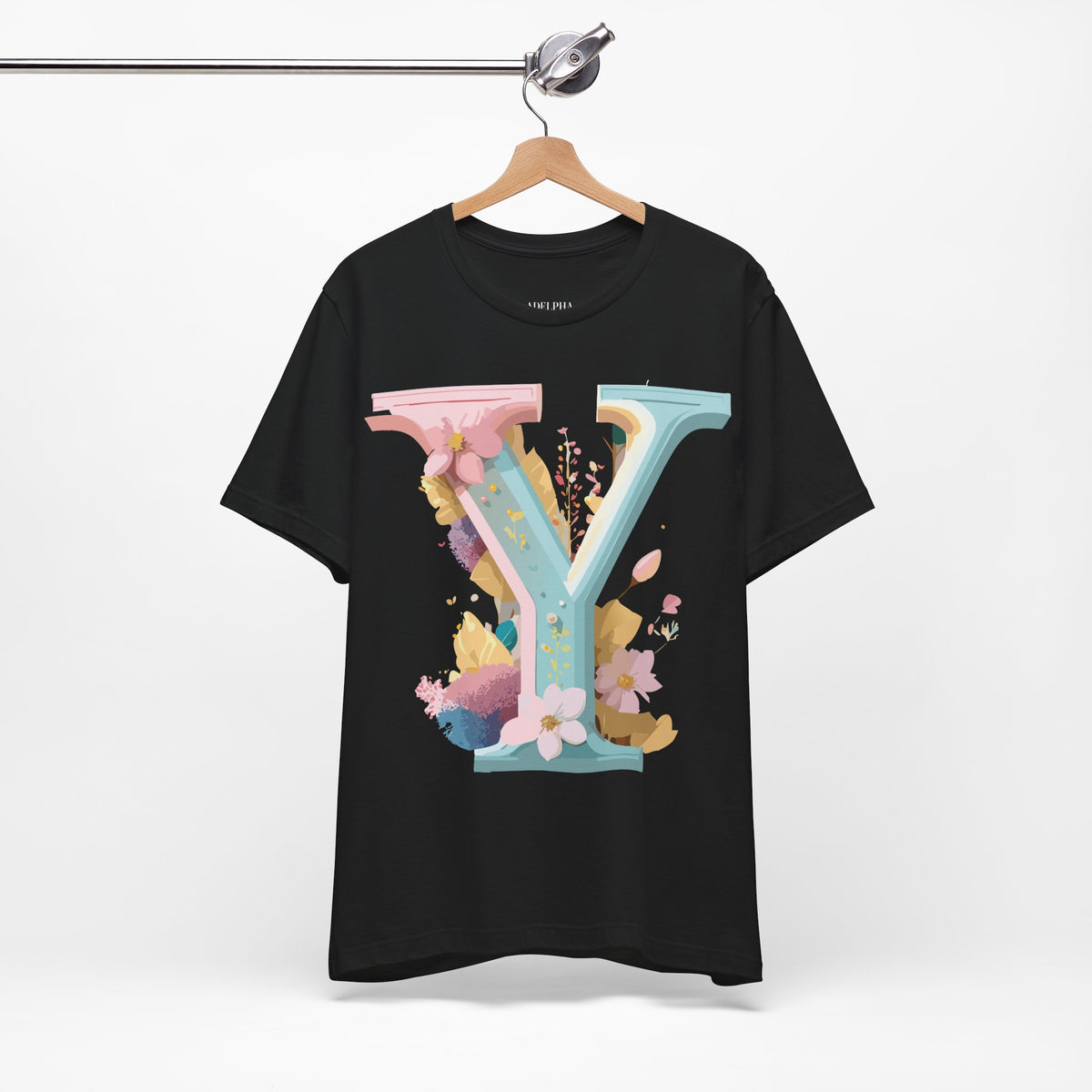 Letter Y Graphic Unisex Cotton Bella+Canvas Tee with Art Letter Design