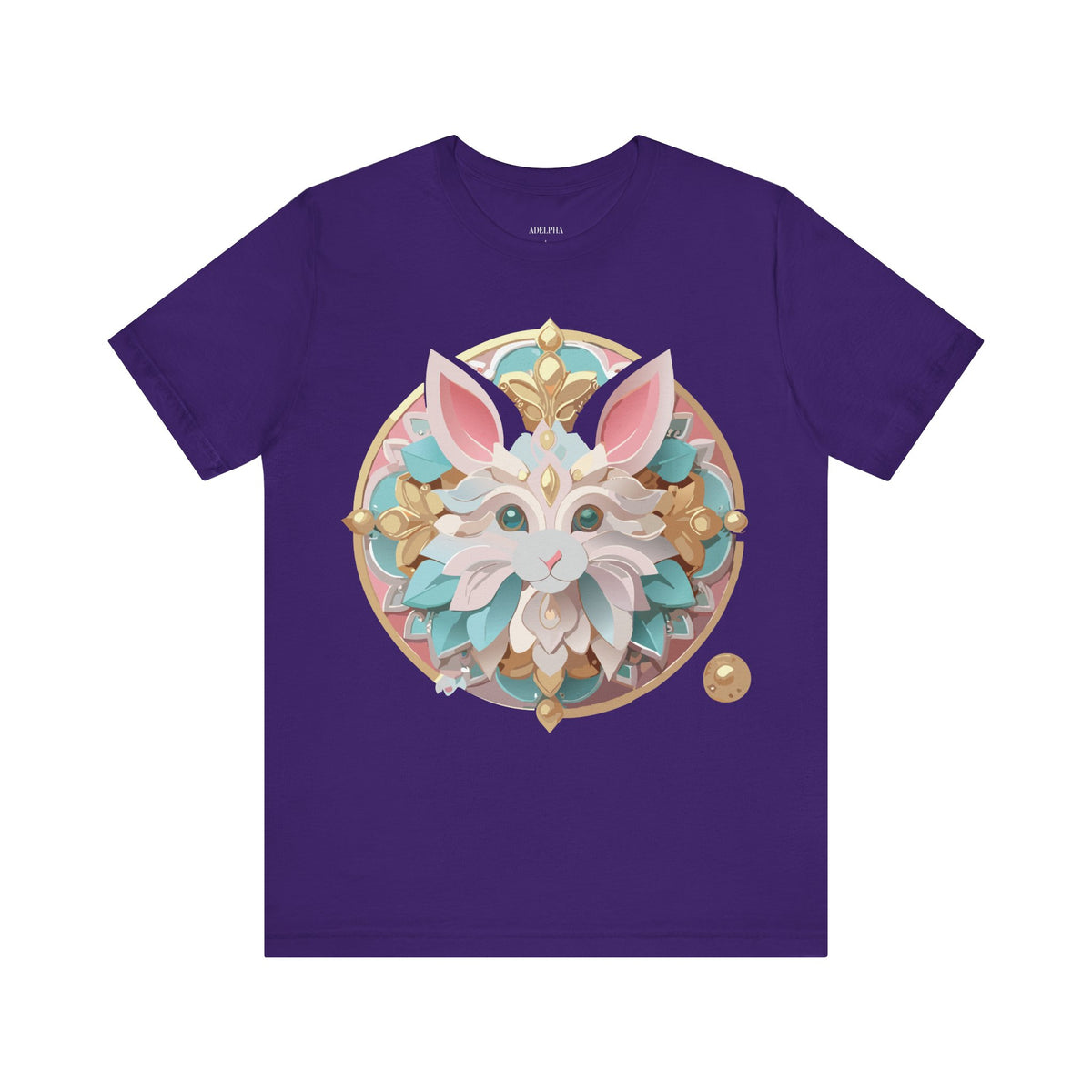 Medallion Graphic Unisex Cotton Bella+Canvas Tee with Art Design d66
