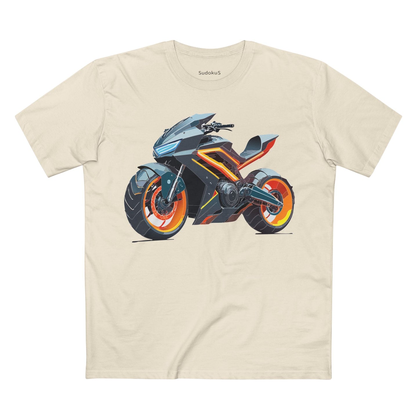 Moto Bike Graphic Unisex 100 Cotton Staple Tee 12