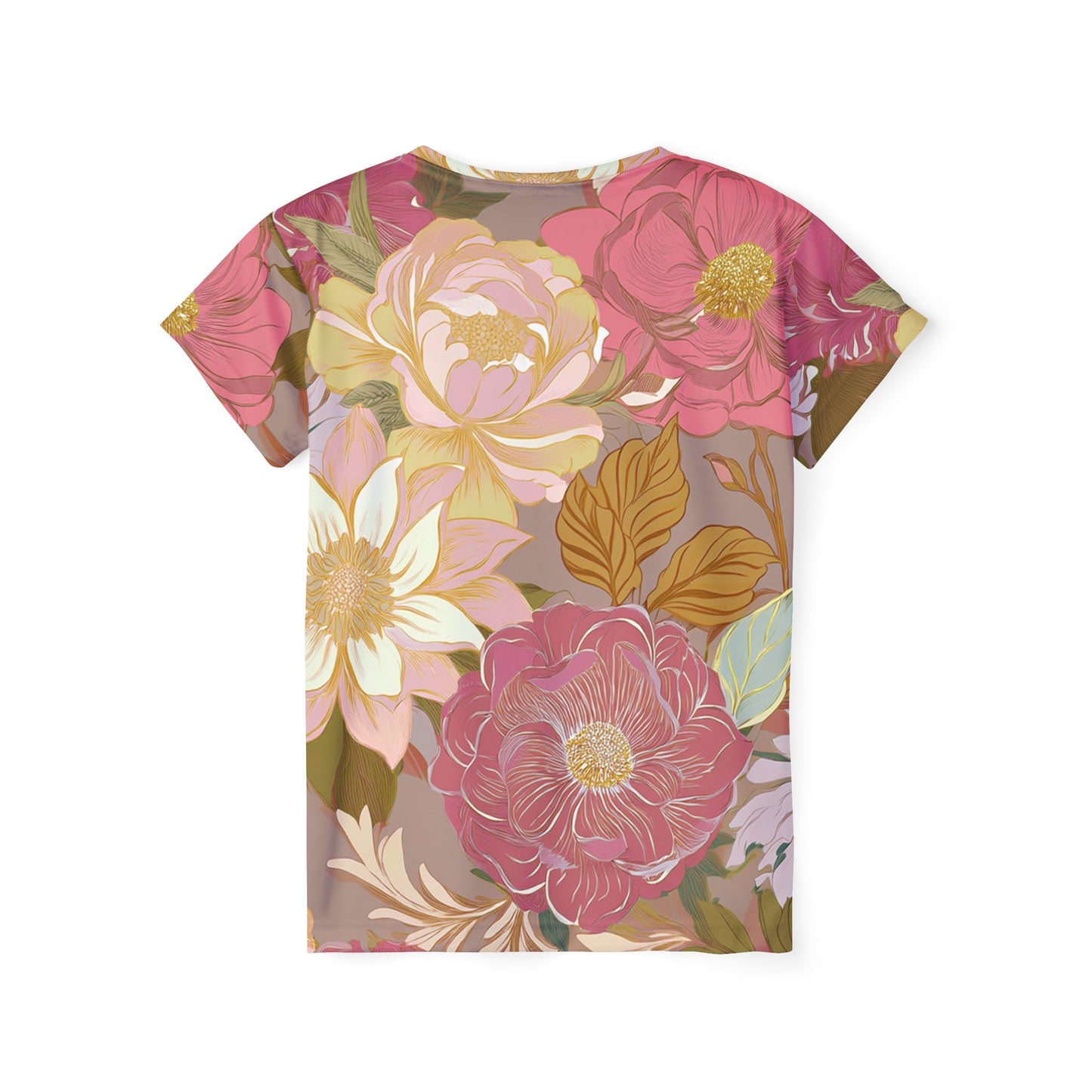 Women Poly T-Shirt with Floral Print