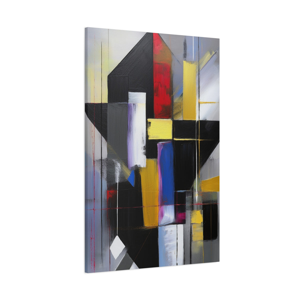 Abstract Geometric Painting Print Canvas 20x24,20x30,24x30 24x32,24x36,30x40 32x48,36x48,40x60 Pine-Wood Inner Frame ABS-36
