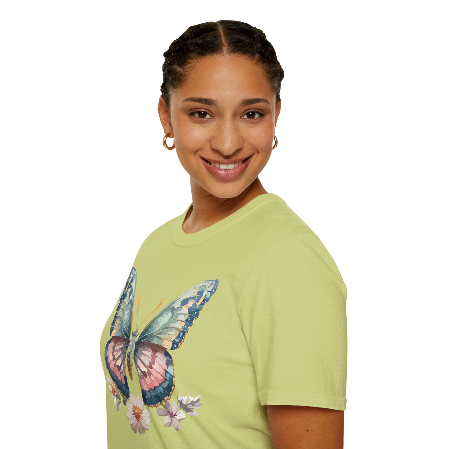 Butterfly Shirt Unisex Monarch Design Gildan Softstyle 64000 Ring Spun Cotton Tee