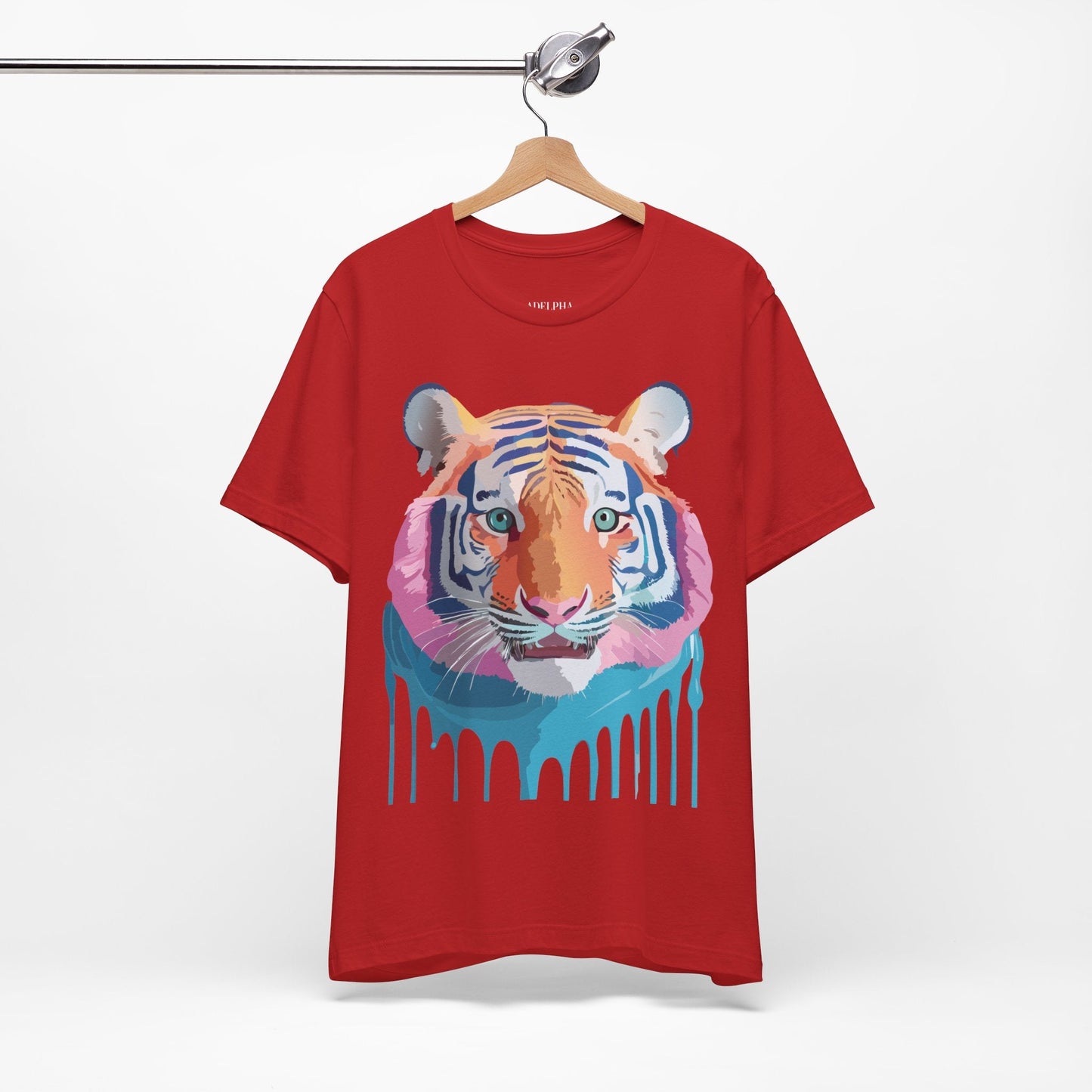 Tiger Graphic Unisex 100 Cotton Vintage Art with Animal Tee 17