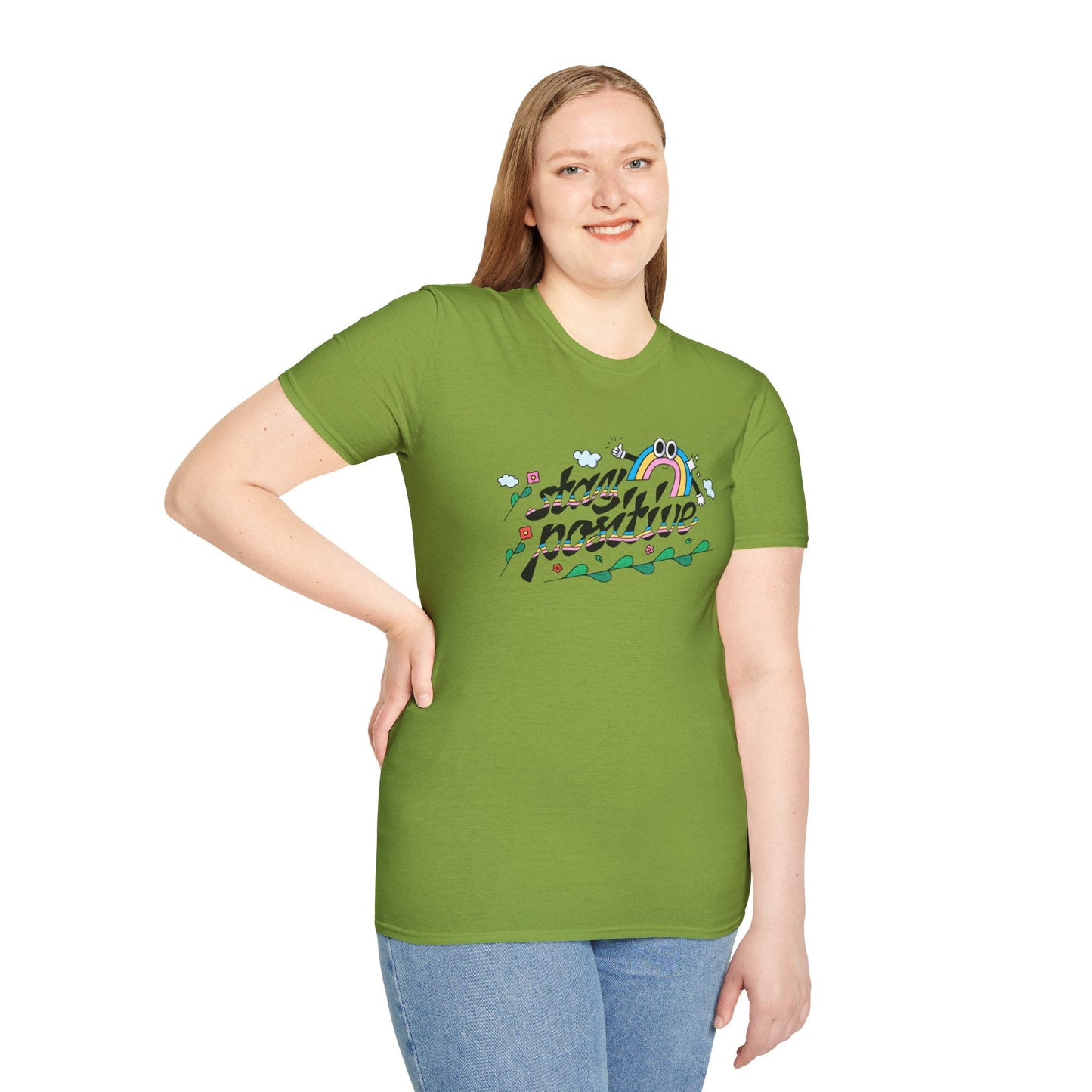 Positive Slogan T Shirts Unisex Softstyle Tee With Positive Words And Good Quotes Gildan 64000
