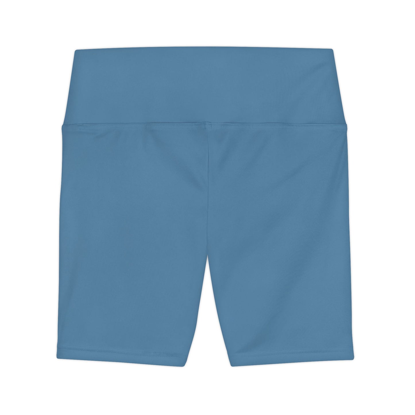 Air Force Blue Women's Workout Shorts — Solid High-Waist Biker Shorts for Exercise & Everyday Wear