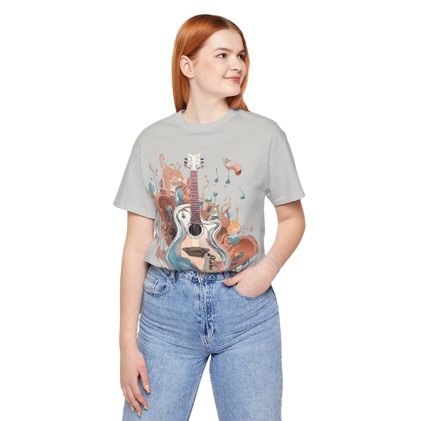 Music Graphic Unisex 100 Cotton Vintage Art with Musical Elements Tee 56