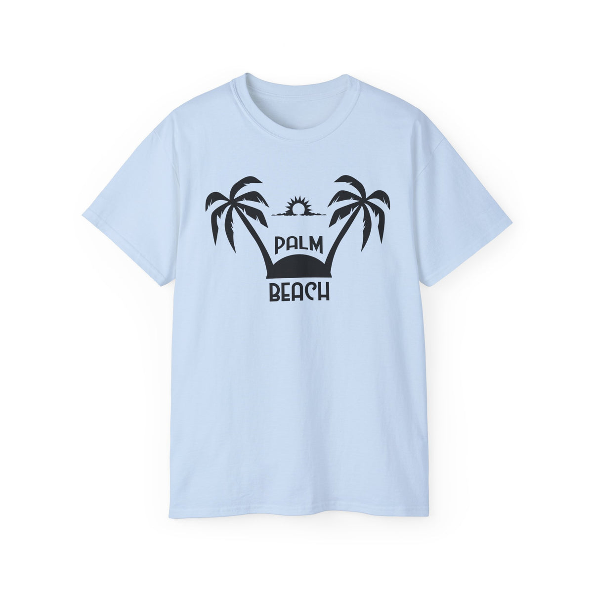 Palm Beach palm trees tee | Retro sunset graphic shirt