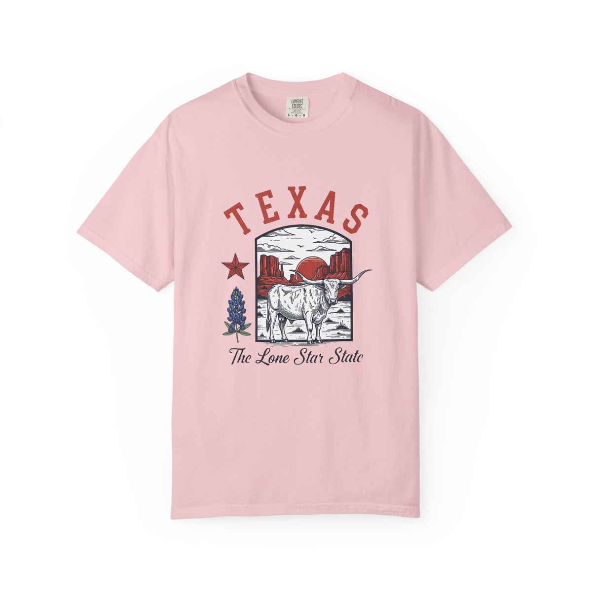 Texas State State Travel Tourist Graphic Tee Unisex 100 Cotton Comfort Colors T-Shirt