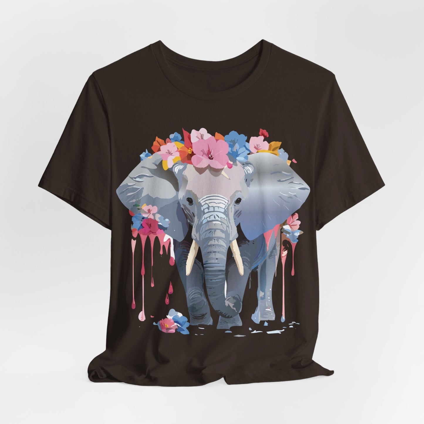 Elephant Graphic Unisex 100 Cotton Jersey Vintage Art Design Tee 6