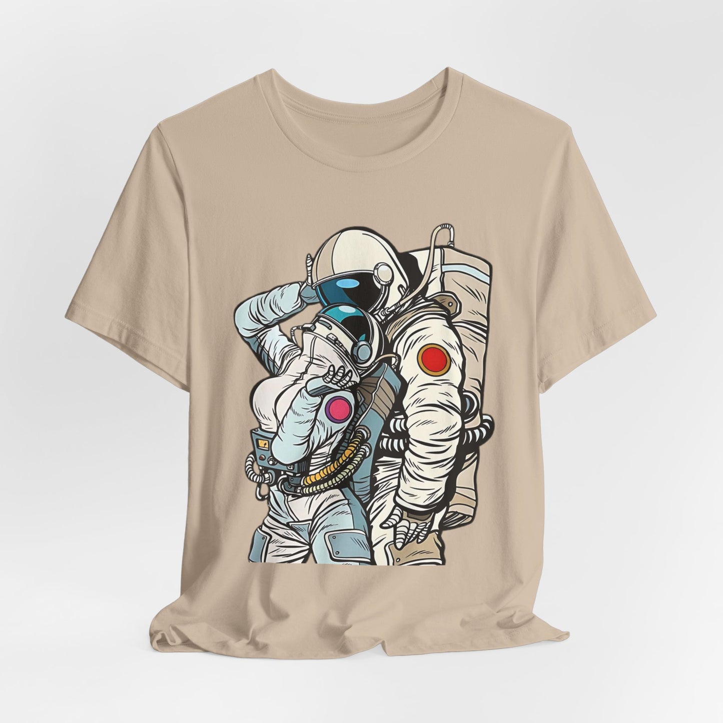 Unisex Astronaut T-shirt, Space Lovers Tee, Cosmic Top, Astronaut Graphic Tee, Cosmos Graphic T-Shirt, Love Shirt Art T-Shirt