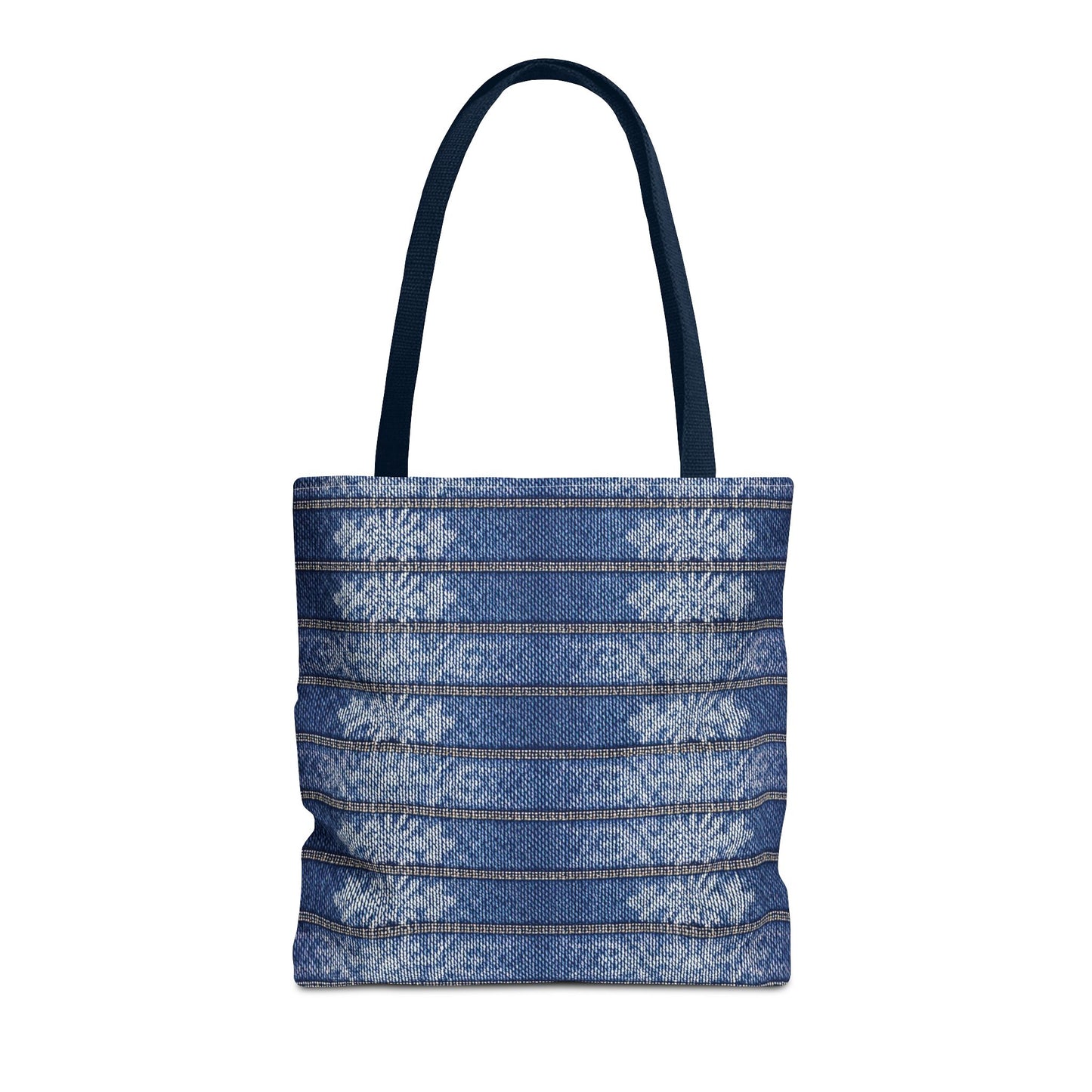 Denim Fabric Imitation Print Unisex Canvas Bag Poly Spun 3 Sizes Tote Bag 113