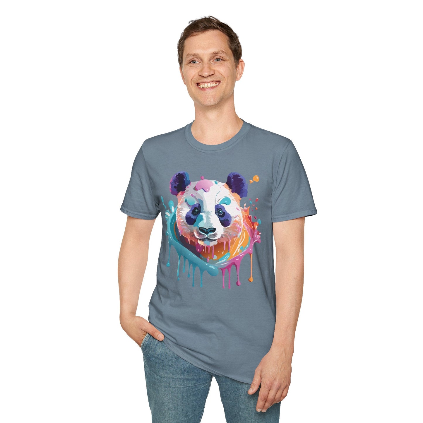 Panda Shirt T Shirt Softstyle 64000 Gildan 100 Percent Ring Spun Cotton Comfortable Animal Tee