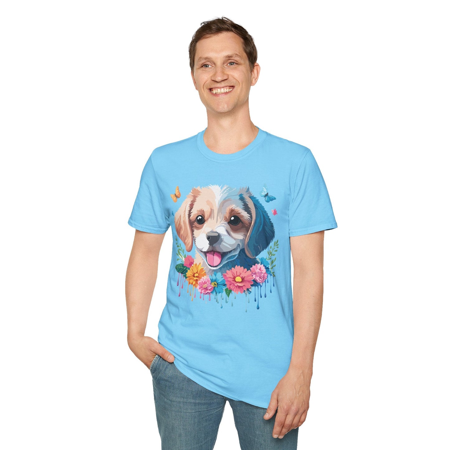 Dog Shirt Unisex Softstyle Tee Gildan 64000 100 Percent Ring Spun Cotton