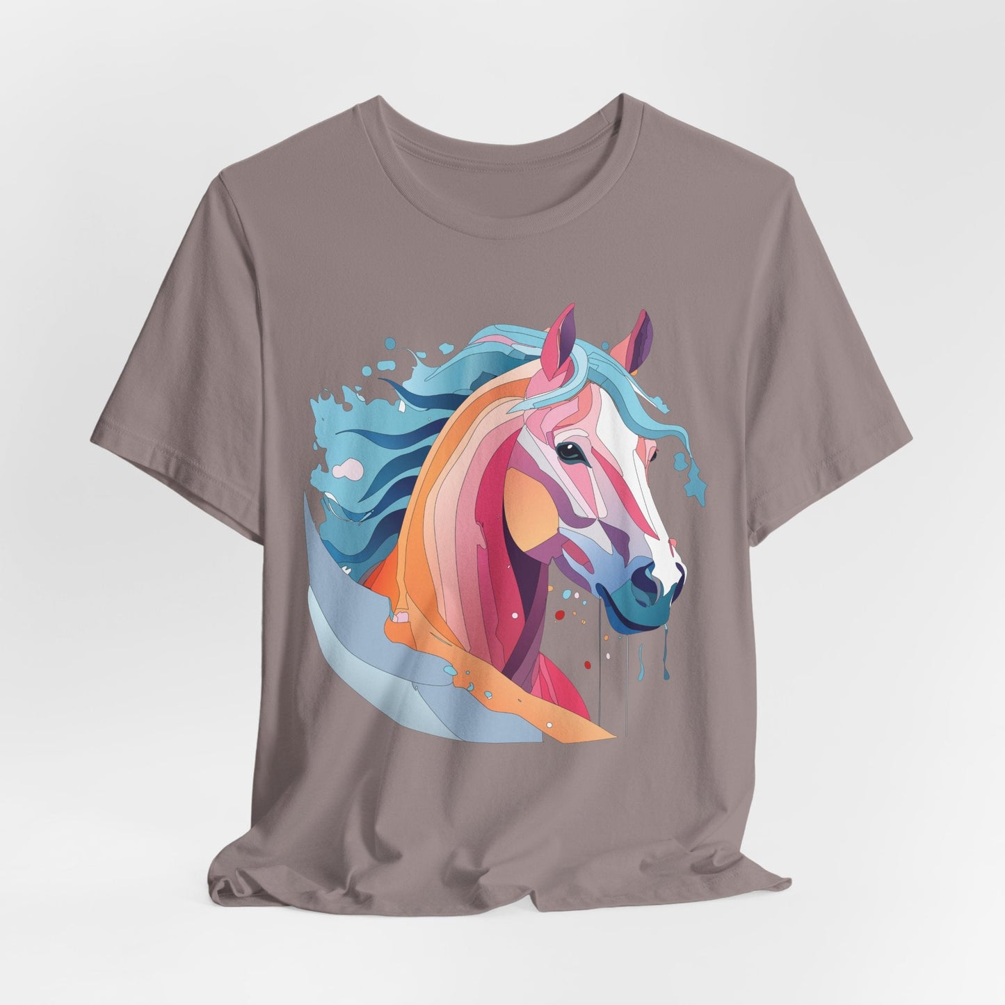Unisex Animal Tee Shirt With Art Design Wild Animals Short Sleeve Premium Comfort Fit