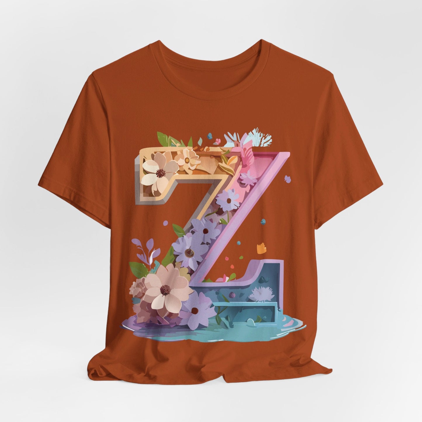 Letter Z Shirt Unisex Graphic Tee Adelpha Vintage Inspired Artwork Short Sleeve Jersey