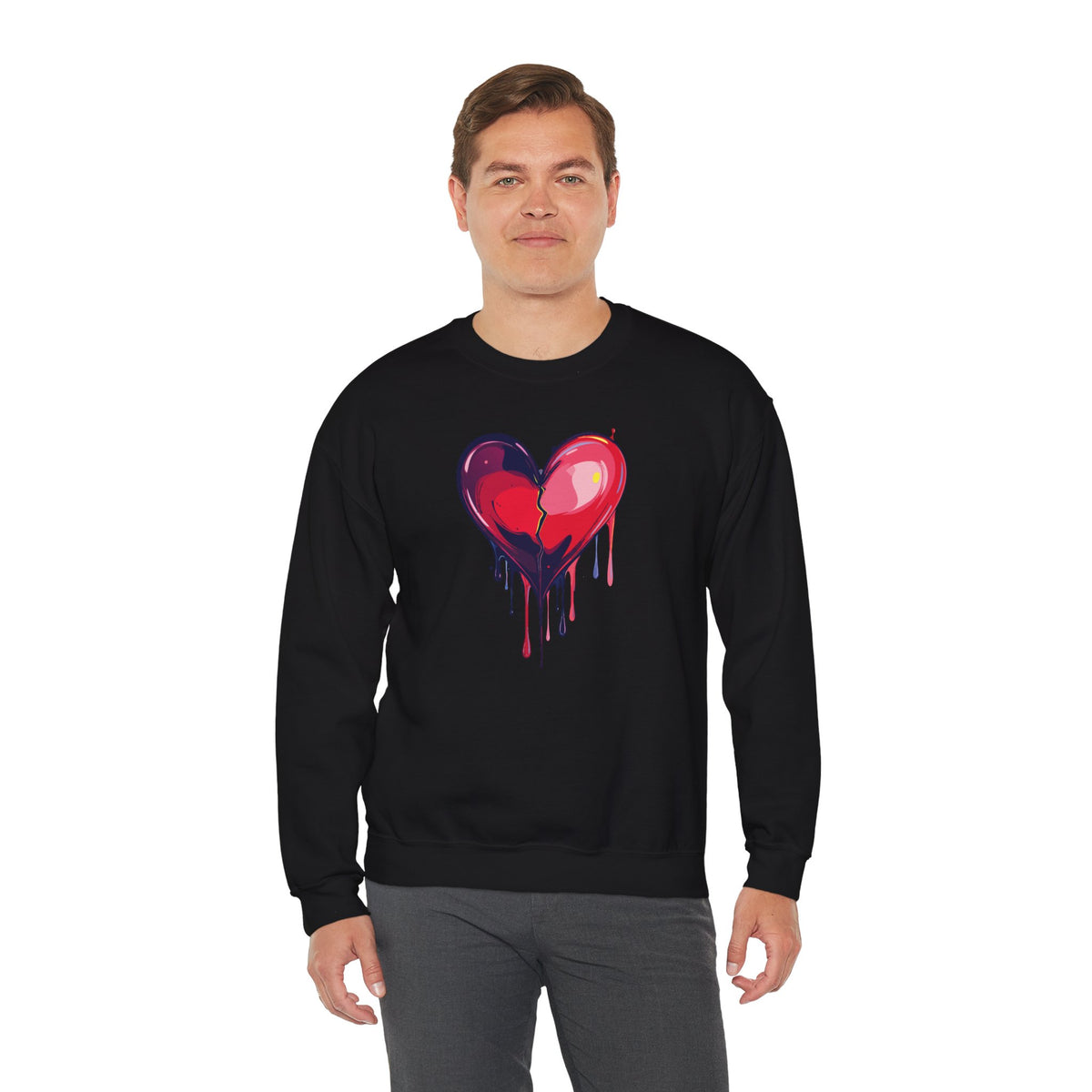 Big Red Heart Sweatshirt, Love Sweatshirt, Valentine's Day Sweatshirt, Heart Sweatshirt 118