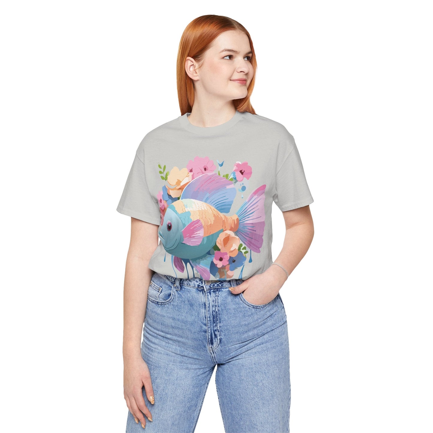 Fish Graphic Unisex 100 Cotton Vintage Artwork Tee 1